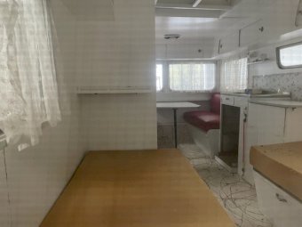 Silver Retro Caravan