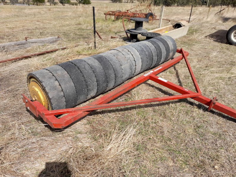 Bison 10’ 6” flat surfaced rubber tyred roller