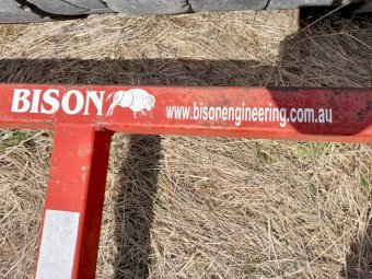 Bison 10’ 6” flat surfaced rubber tyred roller