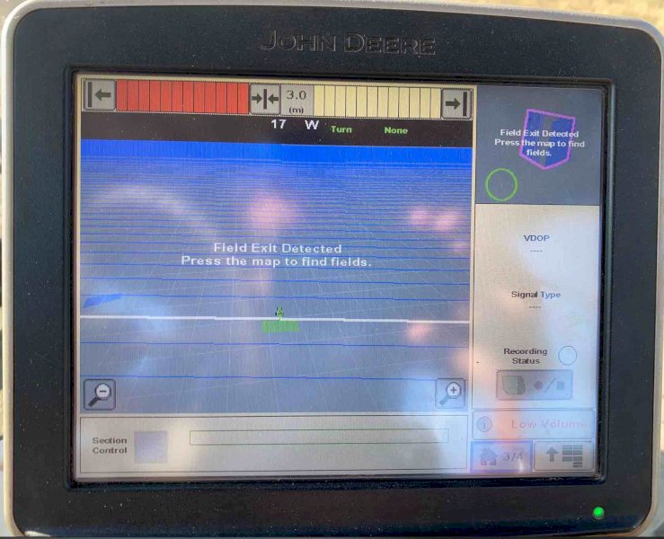 John Deere GPS Screen