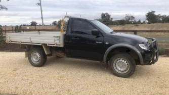 2012 Black Mitsubishi UTIL MN Triton Ute (Cab Chassis)