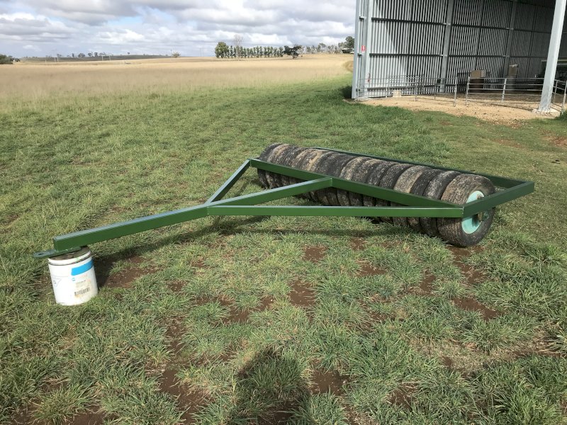 3m/10ft rubber tyre lucerne pasture roller with extra weight platform