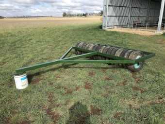 3m/10ft rubber tyre lucerne pasture roller with extra weight platform