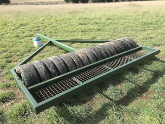 3m/10ft rubber tyre lucerne pasture roller with extra weight platform