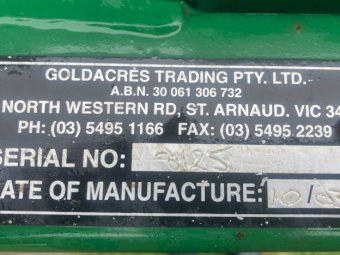 Goldacres 600L x 7.8m 3PL Mounted Boomspray