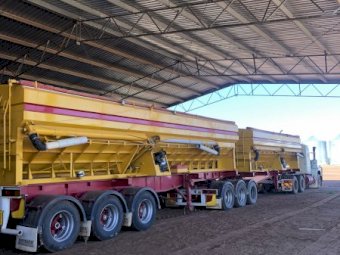 B Double Skel Trailer with Steele Steel Groupers