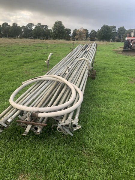18 Lengths of Pipe 2 inch Trailer and Pump