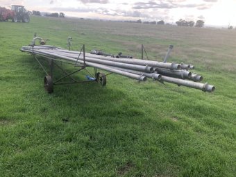 18 Lengths of Pipe 2 inch Trailer and Pump