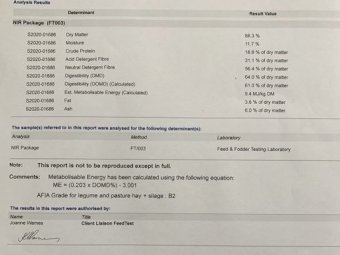 100mt Vetch Hay 600kg 8x4x3 Bales