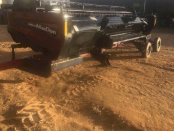 2009 MacDon A40-D 18ft Mower Conditioner with Trailer