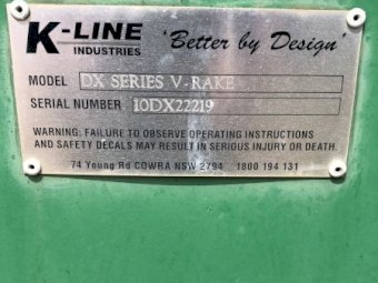 2015 K-Line DX 22 Wheel V Rake