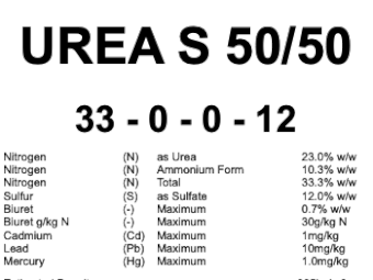 Urea/Gran Am 50:50 Blend