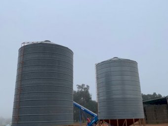 2 Cole  Cone Base self emptying  transportable Silos