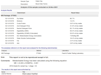 150mt Oaten Hay 650kg 8x4x3 Bales