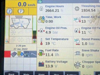 2013 Case IH 7230 Header with D65 Macdon Front