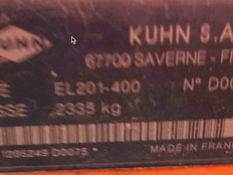 Kuhn EL201-400 Rotarty Hoe