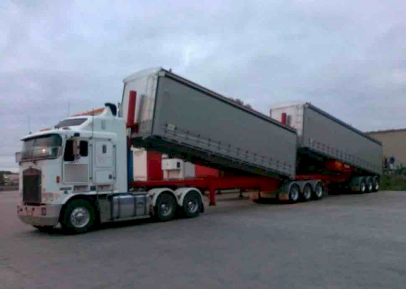 2011 Convertible Tipping Curtainsider B Double Set