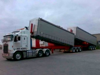 2011 Convertible Tipping Curtainsider B Double Set