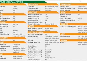 Oaten Hay in 5x4 Rolls