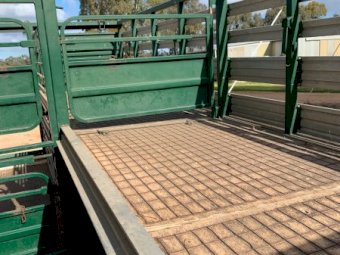 Under Auction - (A195) 2009 19 Foot Pig Trailer And Duncan Stock Crate 