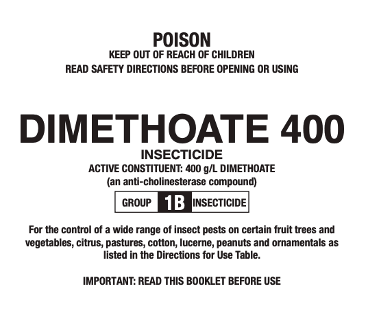 Dimethoate 400 - 20 L Drums
