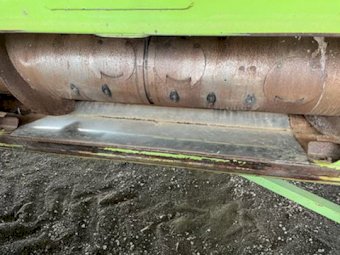 2008 36 ft Claas Vario 716 Front with low speed Comb Trailer