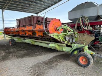 2008 36 ft Claas Vario 716 Front with low speed Comb Trailer