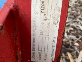 Near New 12 Tyne Berends Cultivator