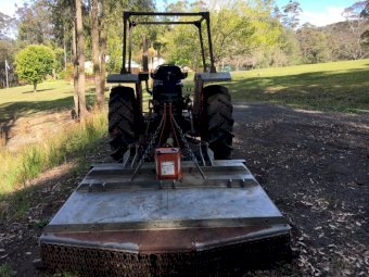 Massey Ferguson 254 tractor and slasher