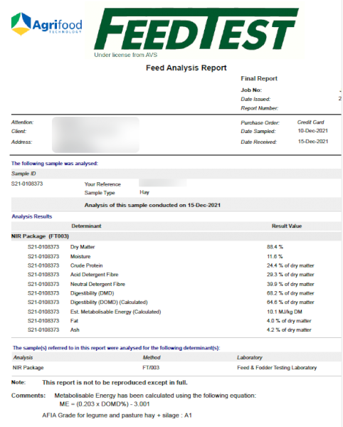 105mt Lucerne Hay 565kg 8x4x3 Bales