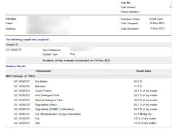 105mt Lucerne Hay 565kg 8x4x3 Bales