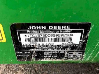 2016 John Deere 1570 Terrain Cut Ride On Mower