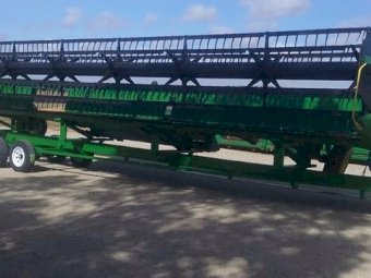 2003 John Deere 9650 STS Header with 936D Draper Front and Trailer