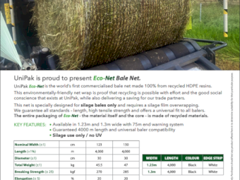 Eco-Net Bale NetWrap e2e - 1.23m x 4000m