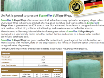 Econoflex 5 Silage Wrap 750 x 1500 x 25um