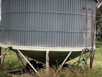 2 x Grain 20 tonne Field Bins with Augers