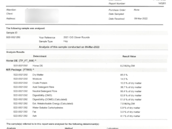 100 x Clover Hay 5x4 Rolls