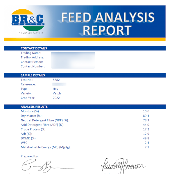 400mt Vetch Hay 600kg+ 8x4x3 Bales (New Season 22/23)