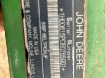 2018 John Deere 615P Pickup Front (No Trailer)