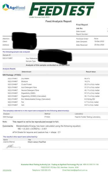 120mt Lucerne Hay 600-640kg 8x4x3 Bales (New Season 22/23)