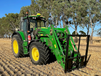 2017 John Deere 6140M Tractor with Loader