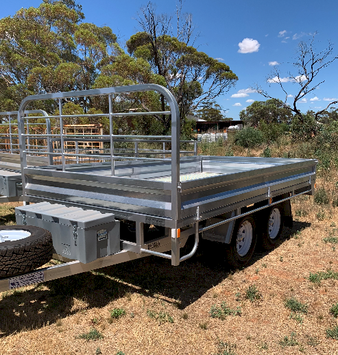 12 x 7 Flat Top Tandem Trailer with Sides - See Crate options