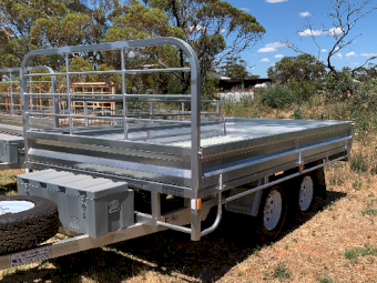 12 x 7 Flat Top Tandem Trailer with Sides - See Crate options