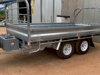 12 x 7 Flat Top Tandem Trailer with Sides - See Crate options