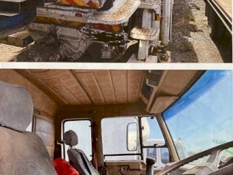 1986 Mitsubishi  FV415,4x2  concrete boom pump