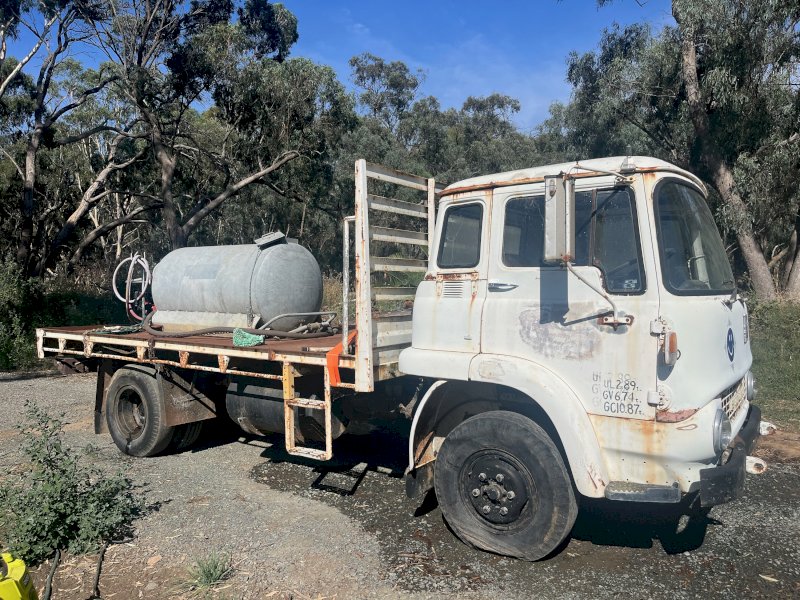Bedford Tray Truck with Furphy Water Tanker