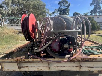 Bedford Tray Truck with Furphy Water Tanker