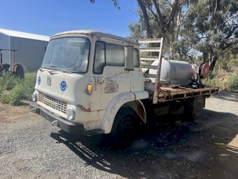 Bedford Tray Truck with Furphy Water Tanker