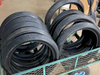 10 x 18inch 80mm wedge tyers to suit press wheels