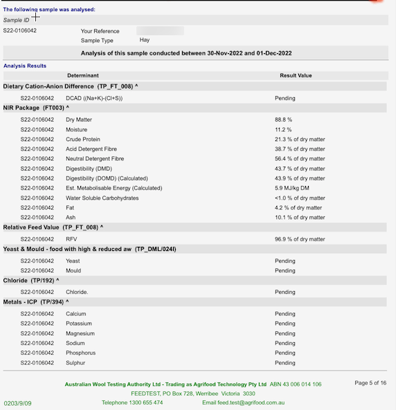 180mt Vetch Hay 600kg 8x4x3 Bales
